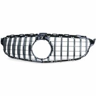 Glanzend zwarte gril met chroom passend voor Mercedes C-Klasse W205, S205, C205 en A205 