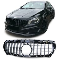 Glanzend zwarte grille met chromen accenten passend voor Mercedes CLA C117 en X117 model 2013 - 2016