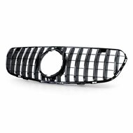 Glanzend zwarte grille met chromen accenten passend voor Mercedes GLC X253 en C253 model 2015 - 2019 met AMG-line voorbumper
