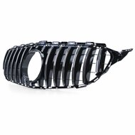 Glanzend zwarte grille met chromen accenten passend voor Mercedes C-Klasse W205 en S205 model 2014 - 2018