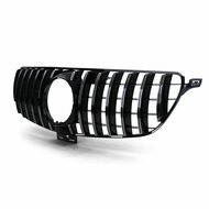 Glanzend zwarte grille met chromen accenten passend voor Mercedes GLE-Klasse W166 met AMG-line bumper