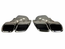 Diffuser glanzend zwart met chromen sierstukken passend voor Mercedes CLS C257 vanaf model 2018 met AMG-line achterbumper