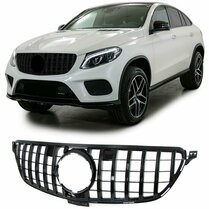 Glanzend zwarte gril passend voor Mercedes GLE-Klasse C292 coupe model 2015 - 2019