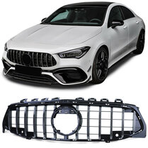 Sport gril glanzend zwart met chroom passend voor Mercedes CLA C118 en X118 Sport gril glanzend zwart met chroom passend voor Mercedes CLA C118 en X118