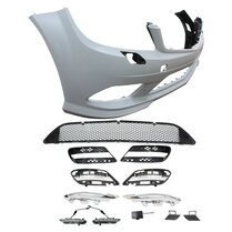 Sport look bumper voorzijde passend voor Mercedes C-klasse W204, C204 en S204 model 2007 - 2014 zonder parkeersensoren