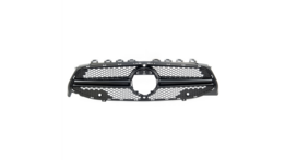 Glanzend zwarte A-style gril passend voor Mercedes CLA C118 en X118 model vanaf 2019 met camera  Glanzend zwarte A-style gril passend voor Mercedes CLA C118 en X118 model vanaf 2019 met camera