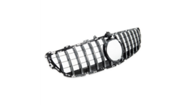 Glanzend zwarte grill met chromen accenten passend voor Mercedes CLS C218 facelift model 2014 - 2018 met camera