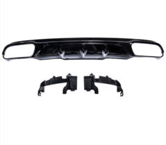 Glanzend zwarte diffuser passend voor Mercedes E-Klasse W213 sedan model 2016 - 2020 