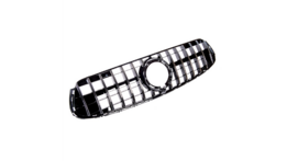 Gril glanzend zwart met chromen accenten passend voor Mercedes GLC X253 en C253 facelift model 2019 - 2022 met AMG-line voorbumper