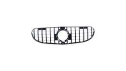 Glanzend zwarte gril met chromen accenten passend voor Mercedes GLC X253 en C253 model 2019 - 2023 met standaard voorbumper