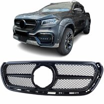 Glanzend zwarte grill passend voor Mercedes X-Klasse W470 model 2017 - 2020