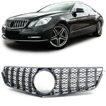 Gril glanzend zwart met chroom passend voor Mercedes E-Klasse C207 coupe en A207 cabrio model 2009 - 2013