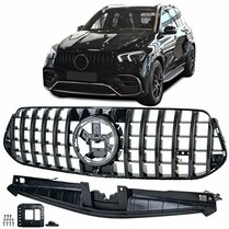 Glanzend zwarte gril passend voor Mercedes GLE-Klasse W167 en C167 model vanaf 2023