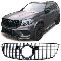 Glanzend zwarte grill passend voor Mercedes GLS X166 model 2015 - 2019