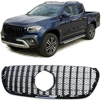 Glanzend zwarte grille passend voor Mercedes X-Klasse W470 model 2017 - 2020