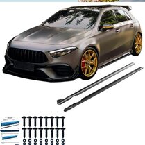Sideskirts aanzets glanzend zwart passend voor Mercedes A-Klasse (W177) A45 S Aero Pack model vanaf 2019 