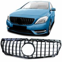 Glanzend zwarte grille passend voor Mercedes B-Klasse W246 pre-facelift model 2011 - 2014