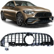 Glanzend zwarte gril passend voor Mercedes C-Klasse W206 en S206 model vanaf 2021 met AMG-line voorbumper