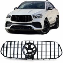 Glanzend zwarte grille passend voor Mercedes GLE-Klasse W167 en C167 model 2018 - 2023 met AMG-line voorbumper