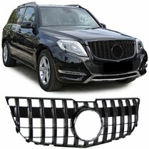 Glanzend zwarte grille passend voor Mercedes GLK-Klasse X204 model 2008 - 2012