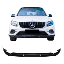 Glanzend zwarte frontlip passend voor Mercedes GLC X253 en C253 met AMG-line voorbumper