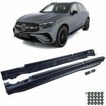 Treeplanken glanzend zwart passend voor Mercedes GLC X254 en C254 model vanaf 2022